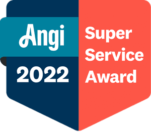 "2022 Angi Super Service Award winning roofer"