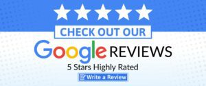 "Google roofing reviews button"